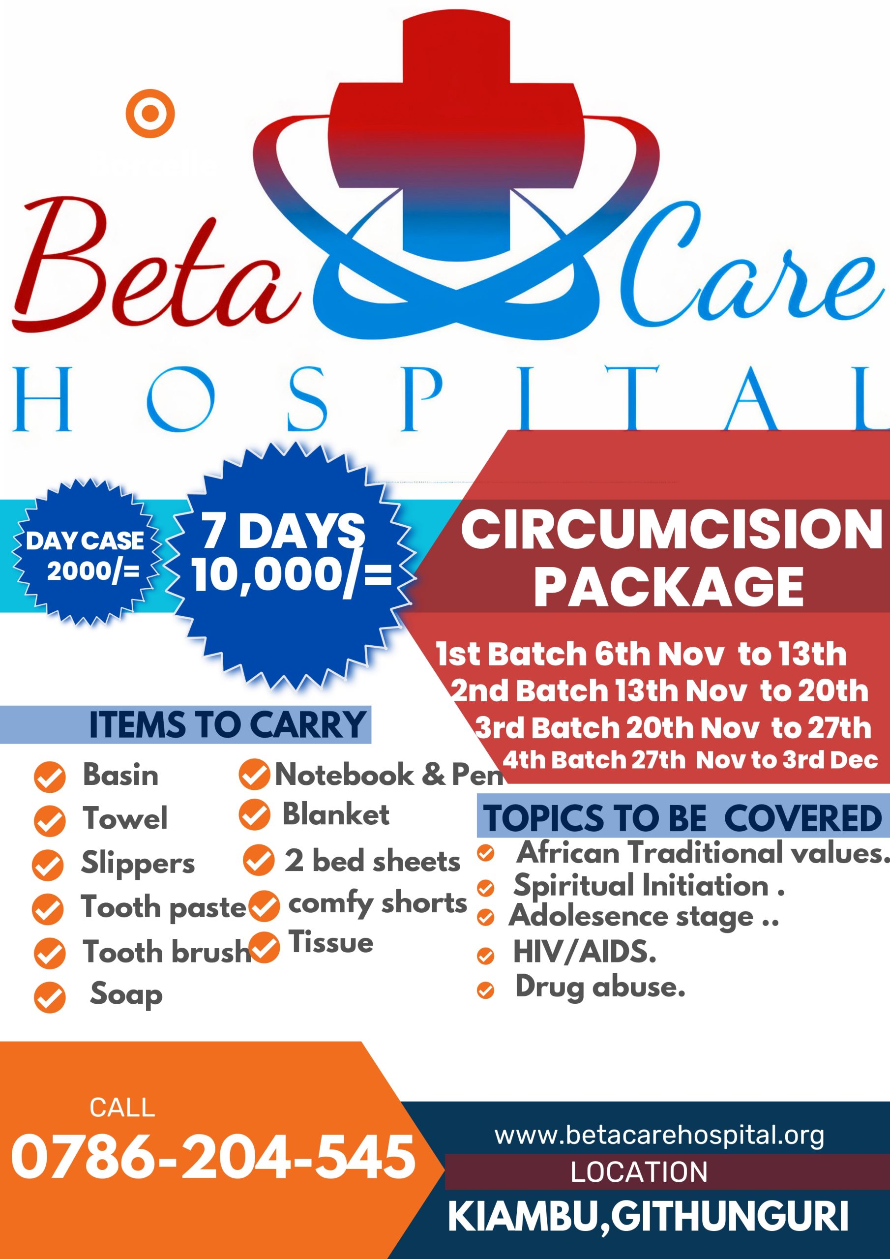 Beta Care Hospital Circumcision Package 2023